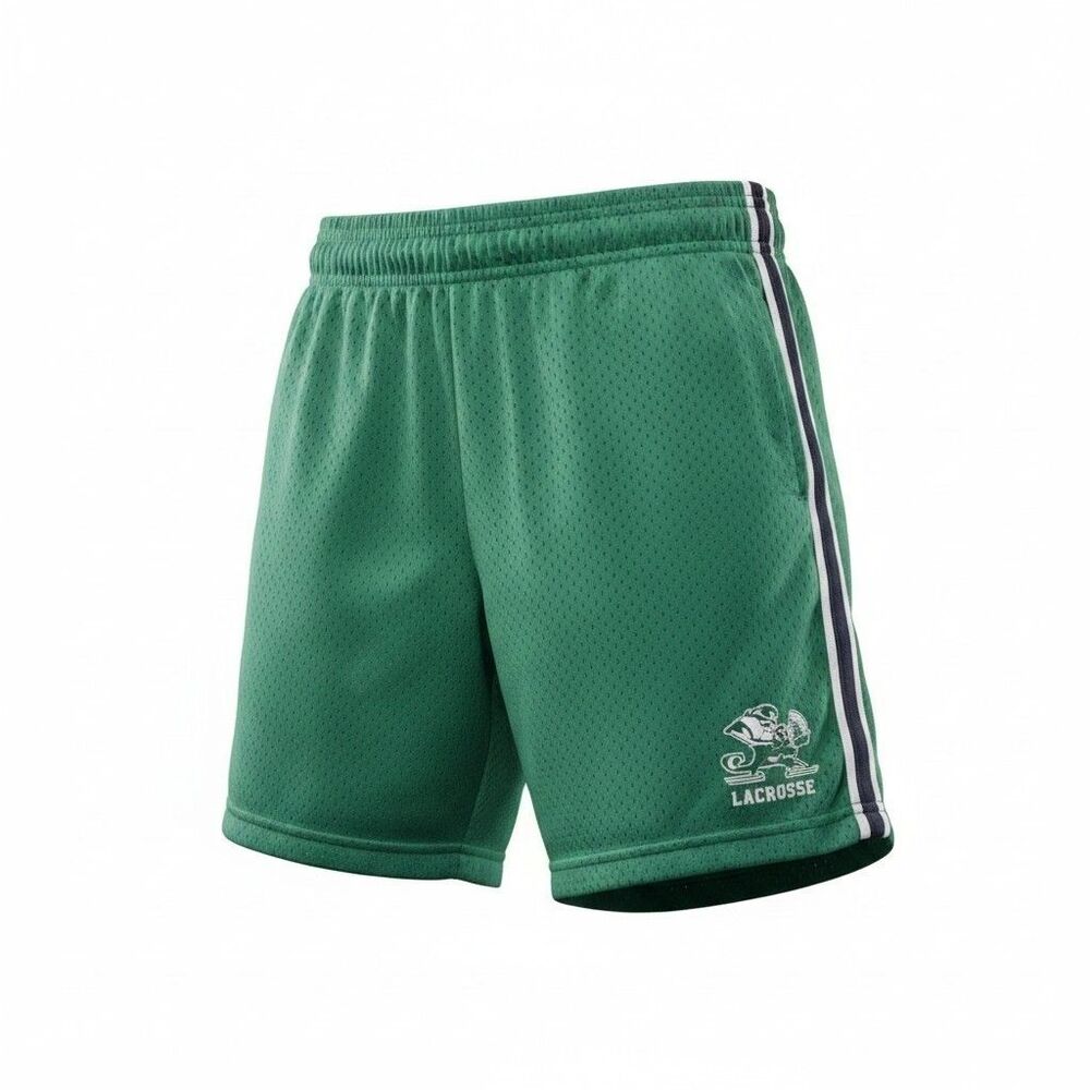 Notre Dame Fighting Irish Lacrosse Shorts Mens M Colosseum Green Mesh ND Team